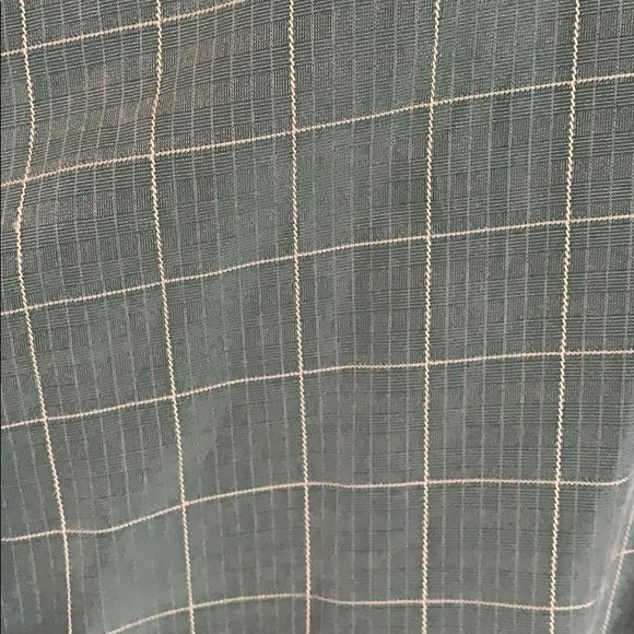 Quicksilver Green button down w/thin yellow plaid - Picture 2 of 3